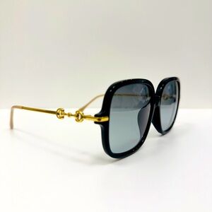 Gucci GG0884SA 001 Black With Gold Sunglasses